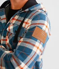 Blue Collar Brave Land Hooded Flannel Shacket