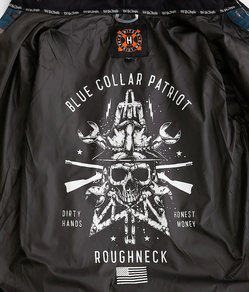 Blue Collar Brave Land Hooded Flannel Shacket