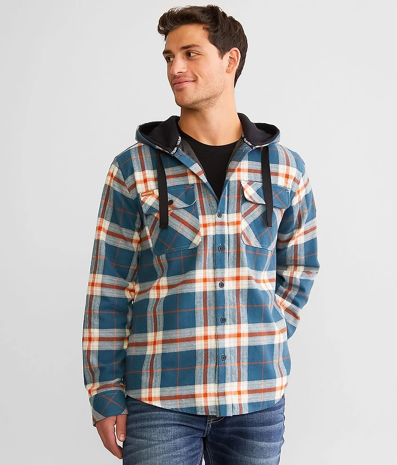 Blue Collar Brave Land Hooded Flannel Shacket