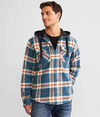Blue Collar Brave Land Hooded Flannel Shacket