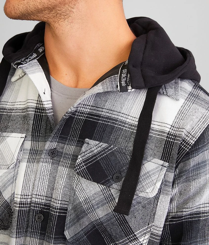Defend Hooded Flannel Shacket