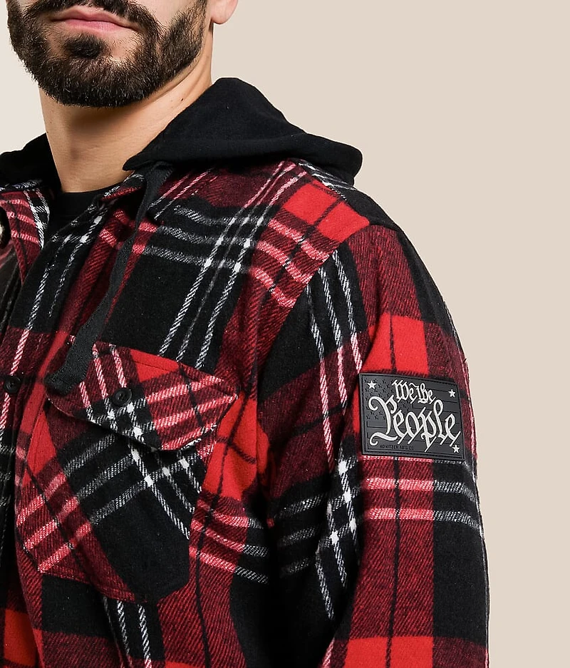 Attack Hooded Flannel Shirt