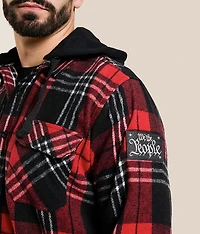 Attack Hooded Flannel Shirt