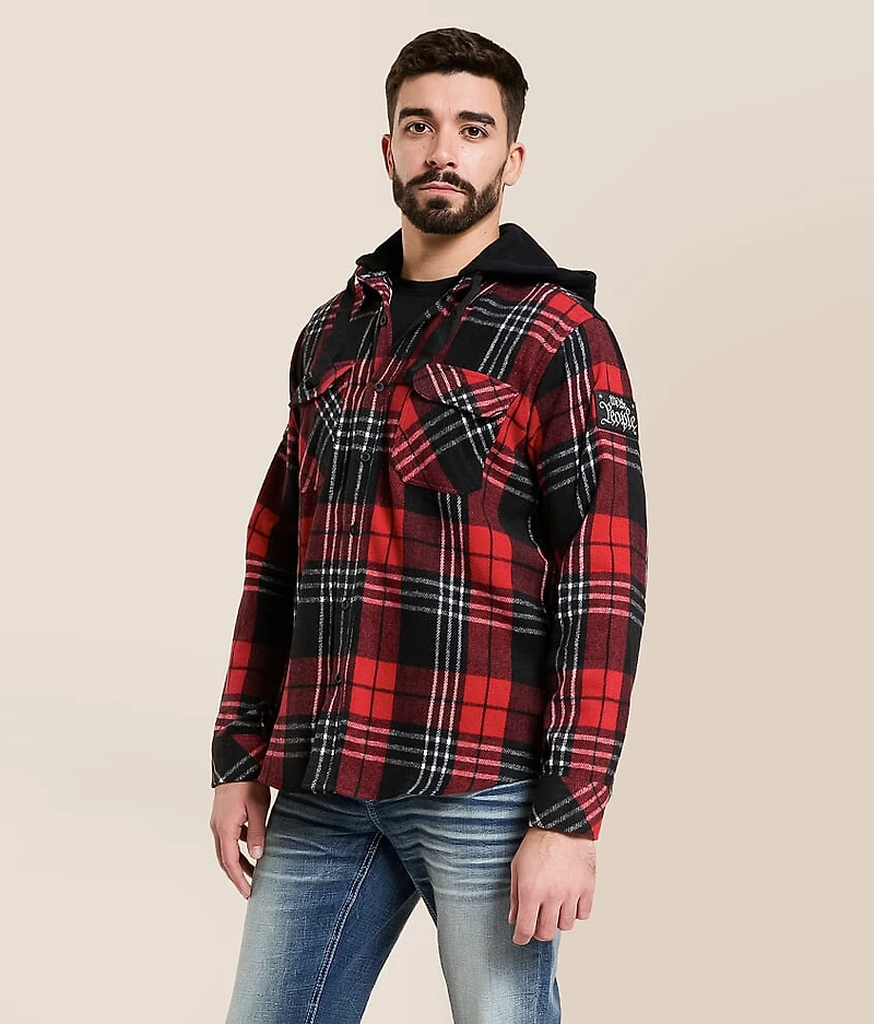 Attack Hooded Flannel Shirt