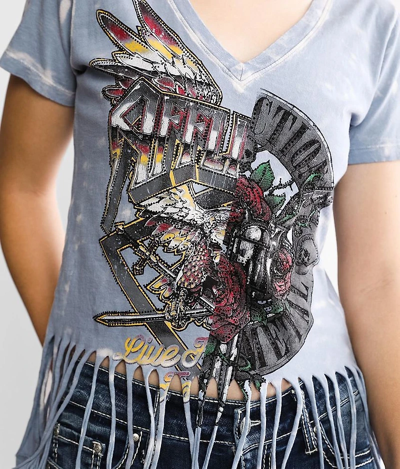 Roadie Split Cropped T-Shirt