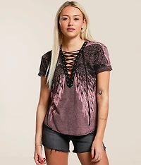 Age Of Winter Lace-Up T-Shirt