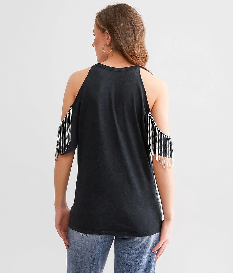 Versailles Rhinestone Fringe T-Shirt