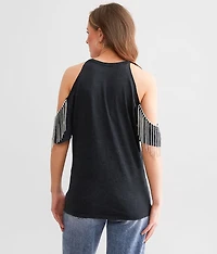 Versailles Rhinestone Fringe T-Shirt