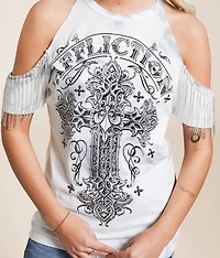 Versailles Rhinestone Fringe T-Shirt