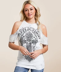 Versailles Rhinestone Fringe T-Shirt
