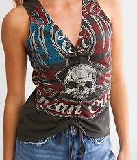 Ring Of Fire Cinch Tie Tank Top