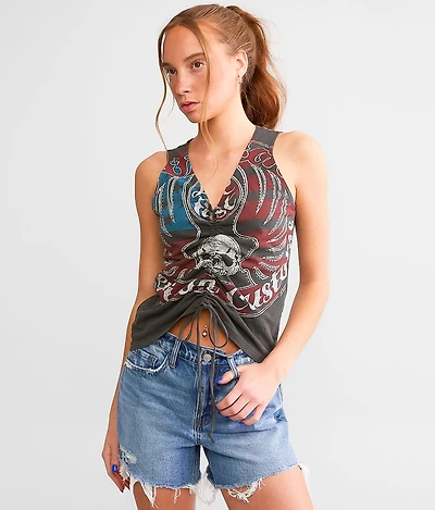 Ring Of Fire Cinch Tie Tank Top