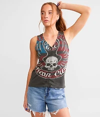 Ring Of Fire Cinch Tie Tank Top