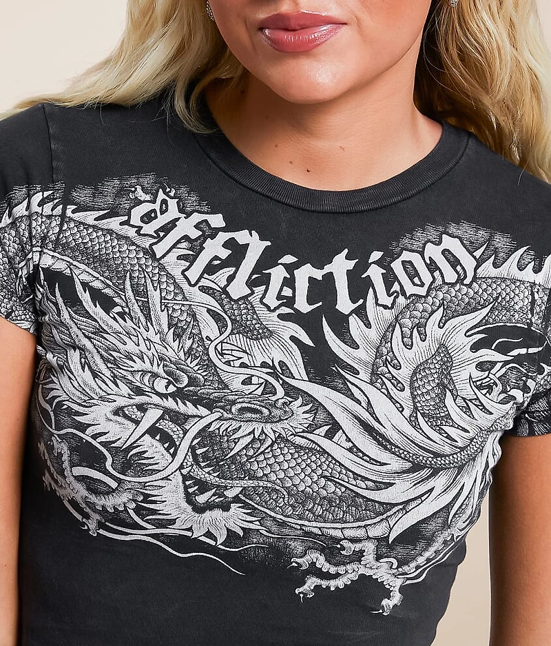 Flaming Dragon Baby Cropped T-Shirt