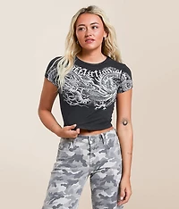 Flaming Dragon Baby Cropped T-Shirt