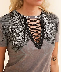 Vertical Lace-Up T-Shirt
