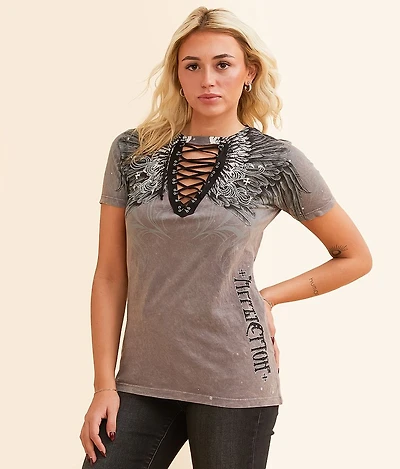 Vertical Lace-Up T-Shirt