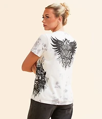 Seductive Rhinestone Lace-Up T-Shirt