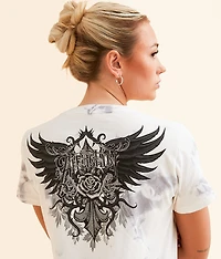 Seductive Rhinestone Lace-Up T-Shirt