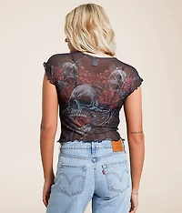 Bloodletter Mesh Baby Cropped T-Shirt