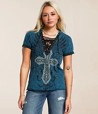 Sapphire Lake Lace-Up T-Shirt