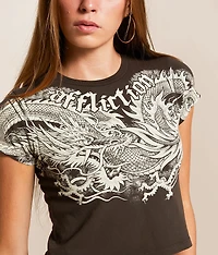 Flaming Dragon Cropped T-Shirt