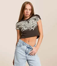 Flaming Dragon Cropped T-Shirt