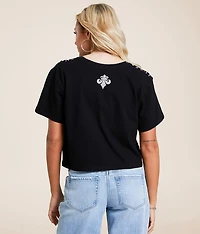 Skeleton Cropped T-Shirt