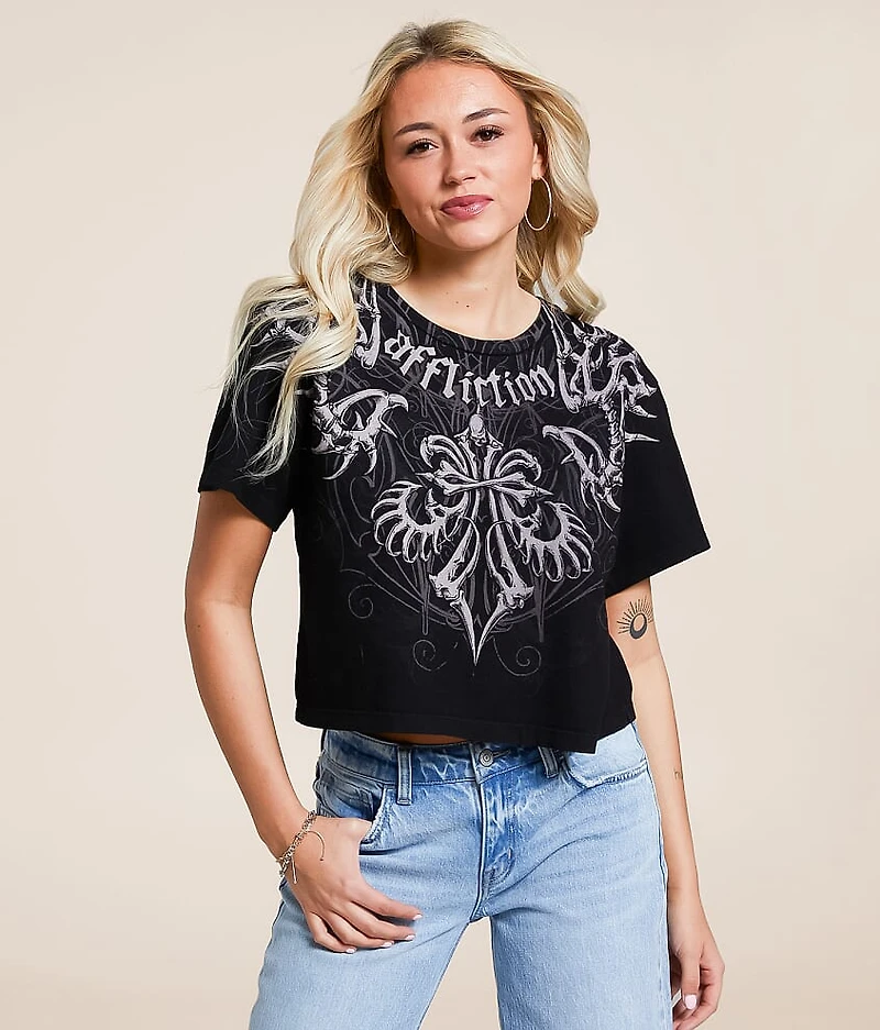 Skeleton Cropped T-Shirt