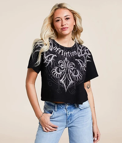 Skeleton Cropped T-Shirt
