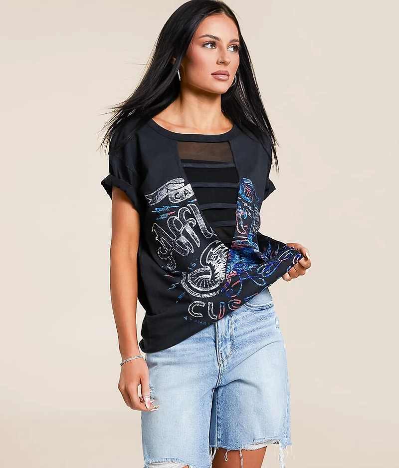 American Customs No Luck Motors Oversized T-Shirt