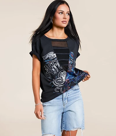 American Customs No Luck Motors Oversized T-Shirt