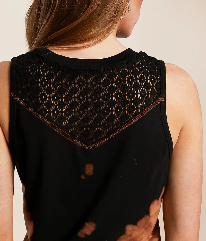 Southern Rock Crochet Fringe Tank Top
