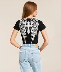 Crossed Over Cropped T-Shirt