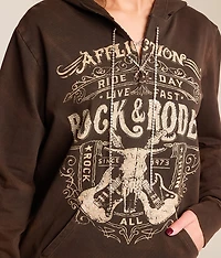 Rock & Rodeo Rhinestone Lace-Up Hoodie