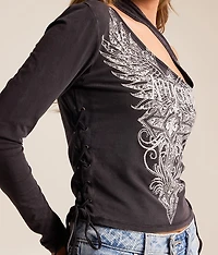 Lorielle One Shoulder Cropped T-Shirt