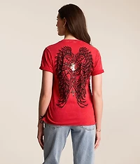 Medallion Lace-Up T-Shirt