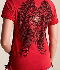 Medallion Lace-Up T-Shirt