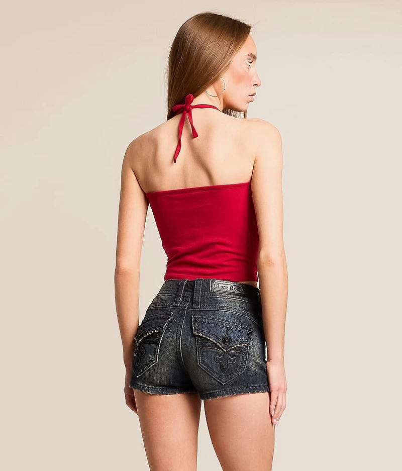 Saint Germain Cropped Halter Tank Top