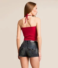 Saint Germain Cropped Halter Tank Top