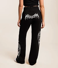 Liquid Signify Rhinestone Wide Leg Sweatpant