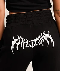 Liquid Signify Rhinestone Wide Leg Sweatpant