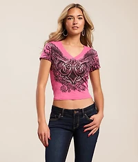 Omen Burnout Cropped T-Shirt