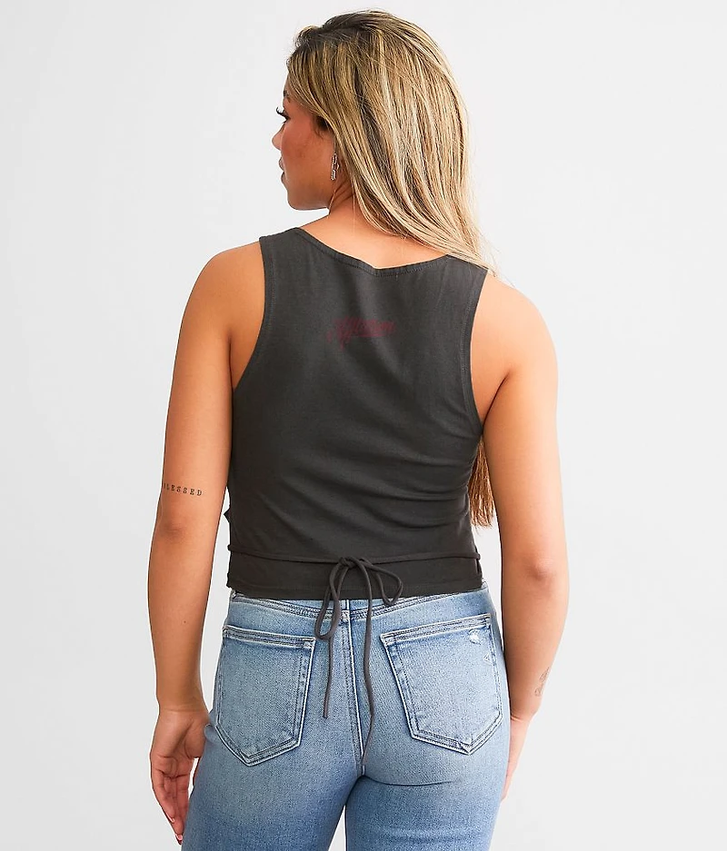 Rock & Roll Cut-Out Cropped Tank Top