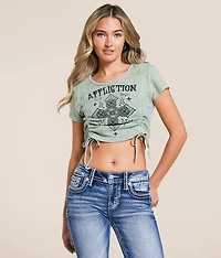 Marson Rouched Thermal Cropped T-Shirt
