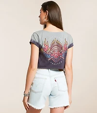 Tribal Fire Cropped T-Shirt