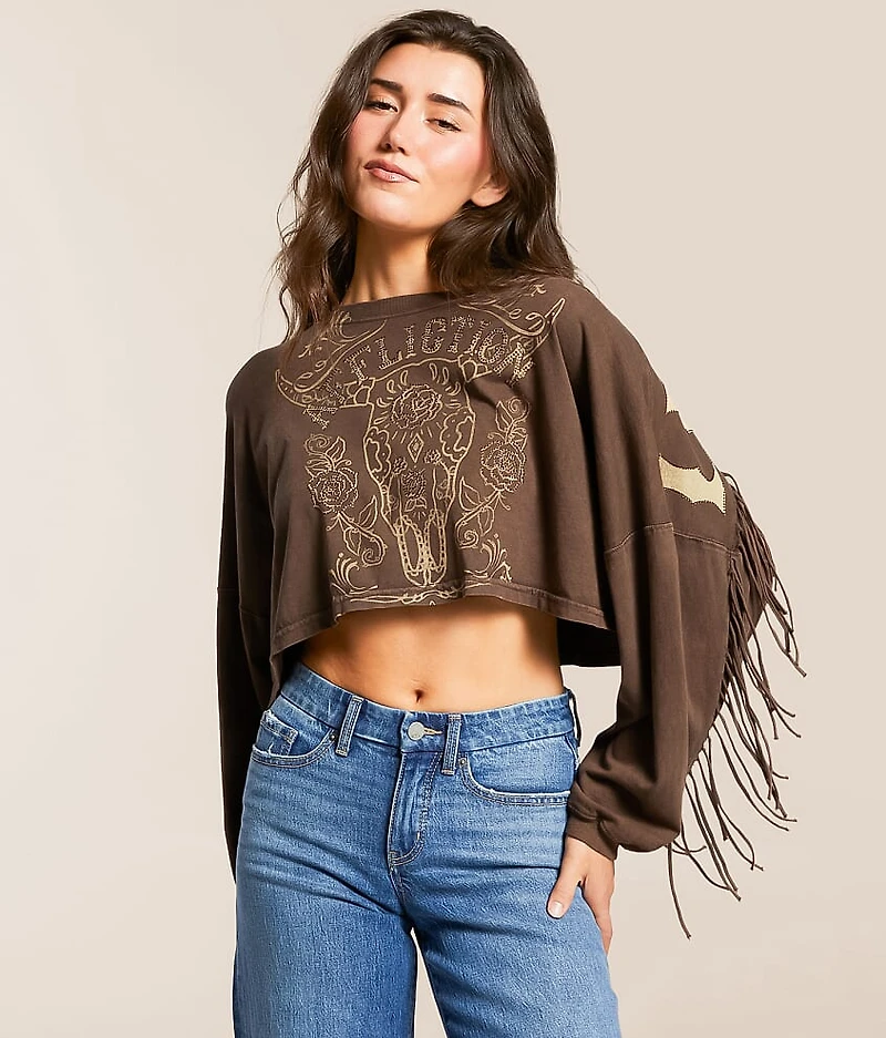 Crystal Canyon Cropped Fringe T-Shirt