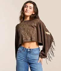 Crystal Canyon Cropped Fringe T-Shirt