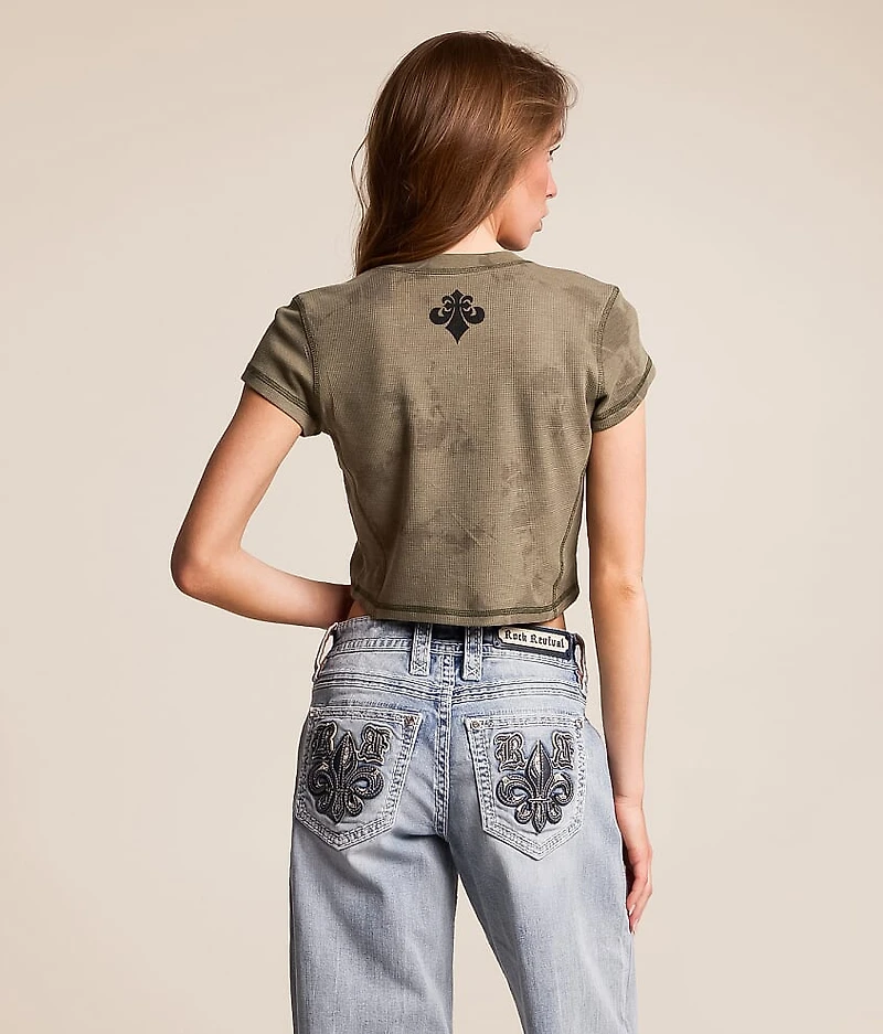 Brielle Cropped Thermal Henley