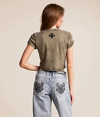 Brielle Cropped Thermal Henley